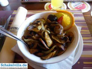 leckeres vegetarisches Gericht in Duinoord´s Steakhaus bei Den Helder - Schakelvilla Ferienhaus für die ganze Familie