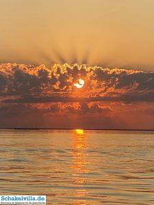 Sonnenuntergang auf dem IJsselmeer 4 Sonnenuntergang am IJsselmeer - mit dem Boot von unserem familienfreundlichen Ferienhaus schakelvilla aus sind es nur fünf Minuten bis hierhin