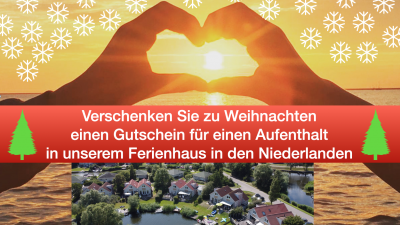 Gutschein für einen Ferienhausaufenthalt zu Weihnachten verschenken - schakelvilla - Ferienhaus mit Sauna am IJsselmeer