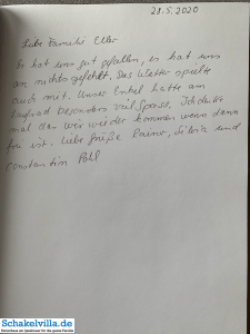 Gästebuch 53 Gästebuch 28052020 - Schakelvilla - Ferienhaus mit Sauna und Ruderboot am IJsselmeer