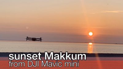 sunset Makkum from DJI Mavic mini - Schakelvilla - Ferienhaus mit Sauna udn Ruderboot am IJsselmeer in Makkum