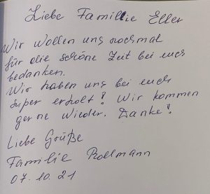 Gästebuch 55 20211007 Gästebuch Herbst 2021 - Ferienhaus Schakelvilla mit Sauna in Makkum am IJsselmeer