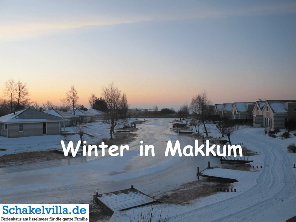 Winter in Makkum - Schakelvilla Ferienhaus am IJsselmeer in Makkum