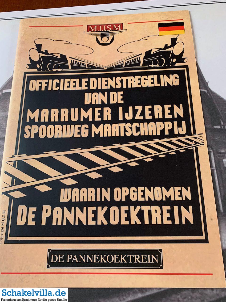 Dienstregelung - Pannekoektrein Marrum - ein Pfannkuchenzug - Schakelvilla Ferienhaus mit Sauna in Makkum am IJsselmeer