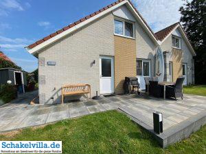 Ferienhaus außen 9 Abendterrasse - Ferienhaus aussen - Schakelvilla mit Sauna in Makkum am IJsselmeer