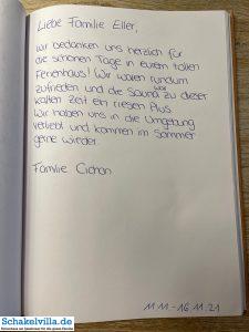 Gästebuch 58 Gästebuch Mitte November 2021 - Schakelvilla Ferienhaus mit Sauna in Makkum am IJsselmeer