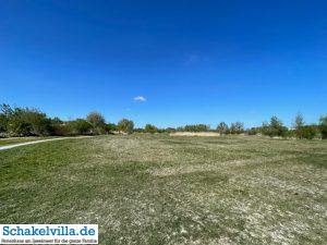 Hundegebiet Makkum - Eindrücke 5 weitläufige Hundewiese im Hundegebiet Makkum familienfreundliches Ferienhaus Schakelvilla mit Ruderboot und Sauna in Makkum am IJsselmeer