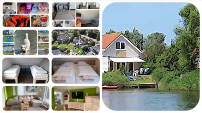 Last-Minute-Angebot Mai - familienfreundliches Ferienhaus schakelvilla mit Sauna und Ruderboot in Makkum am IJsselmeer