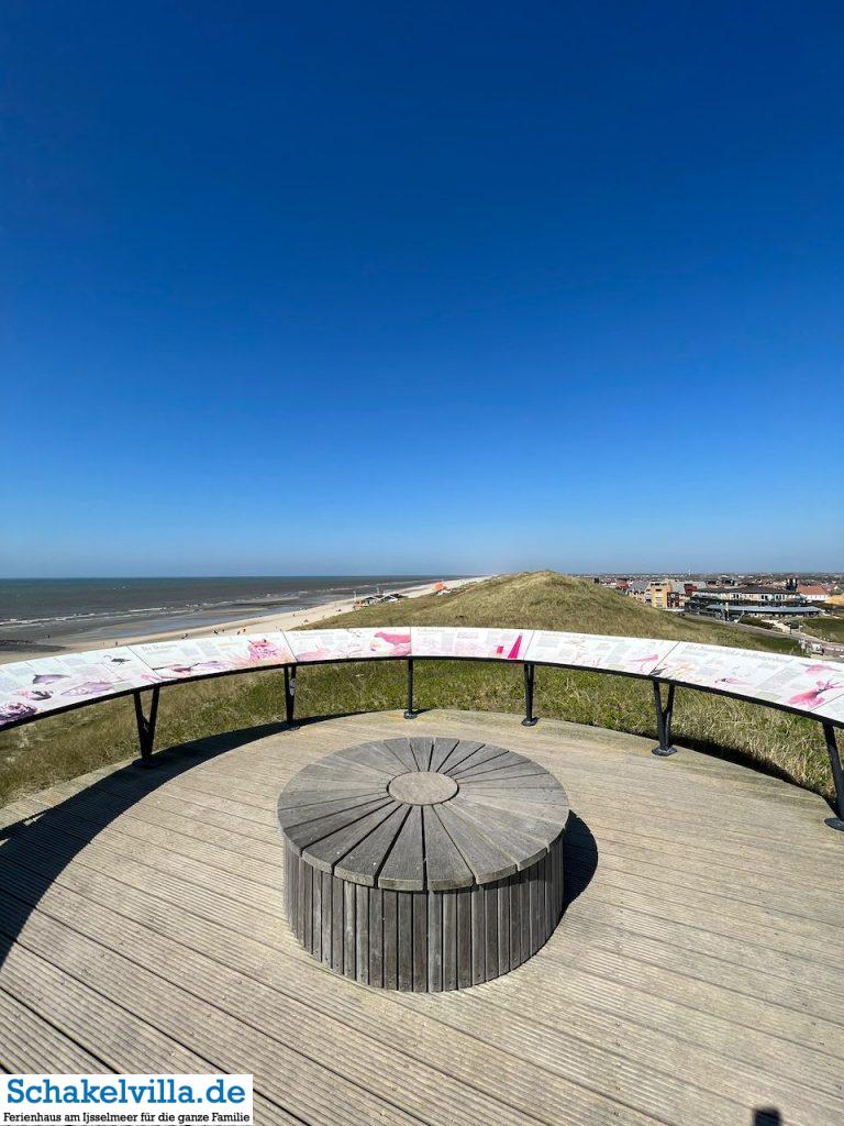 Callantsoog - Nordholland 37 Blick von der Aussichtsplattform nach Norden - Callantsoog - Ausflugstipp Ferienhaus Schakelvilla mit Ruderboot und Sauna in Makkum am IJsselmeer
