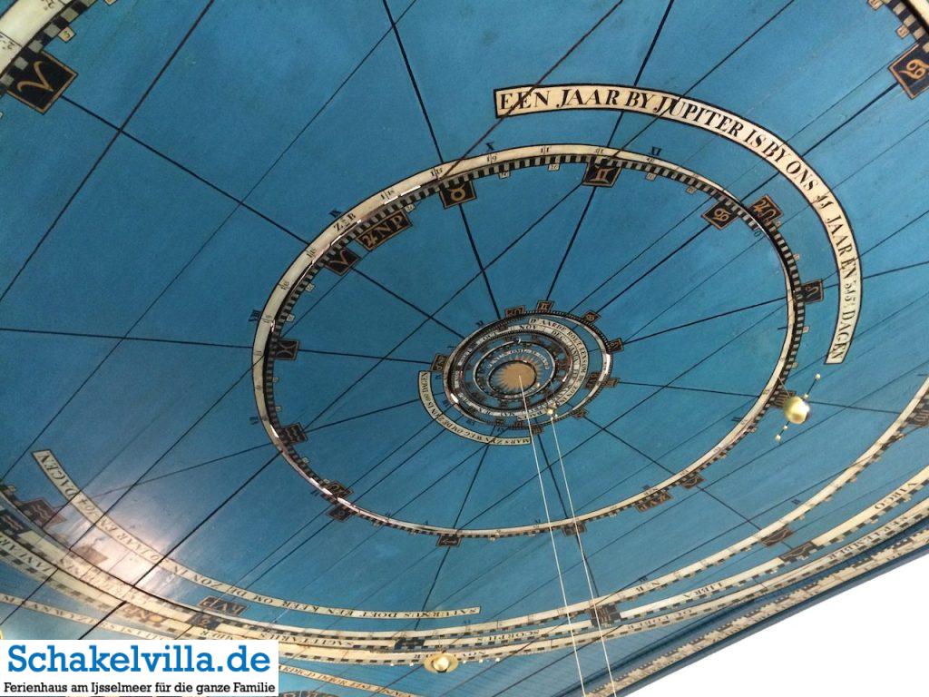Franeker 24 Deckenansicht Sonnensystem Planetarium Franeker - Schakelvilla Ferienhaus mit Sauna und Ruderboot in Makkum am IJsselmeer