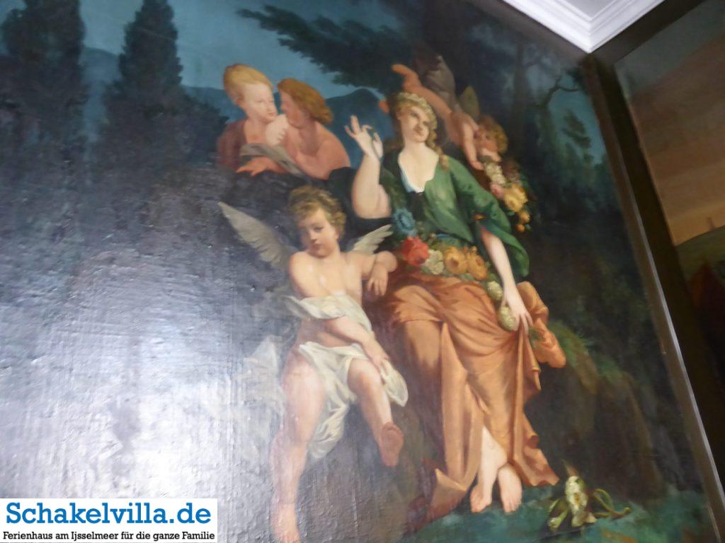 Franeker 43 Gemälde Nahaufnahme im Planetarium Franeker - Schakelvilla Ferienhaus mit Sauna und Ruderboot in Makkum am IJsselmeer