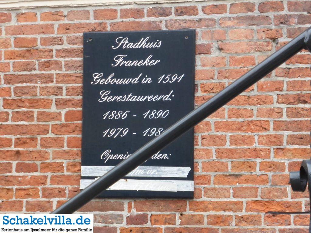 Franeker 22 Stadhuis Franeker - Schakelvilla Ferienhaus mit Sauna und Ruderboot in Makkum am IJsselmeer