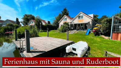 Ferienhaus mit Sauna und Ruderboot - Schakelvilla in Makkum am IJsselmeer (Niederlande)
