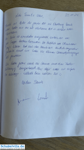 Gästebuch 69 Gästebuch Ferienhaus Schakelvilla 23.11.2024