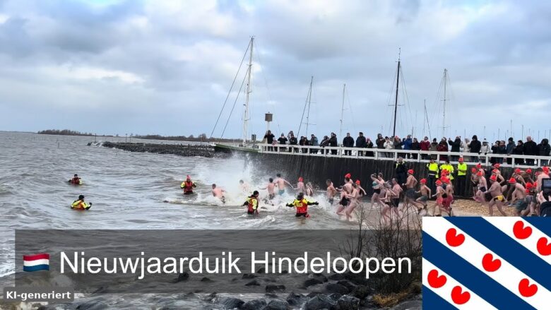 Nieuwjaarsduik Hindeloopen – Neujahrsschwimmen am IJsselmeer