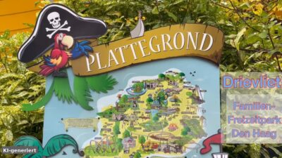 🤖 KI-generiertes Bild: Drievliet Familienpark Den Haag mit Achterbahn