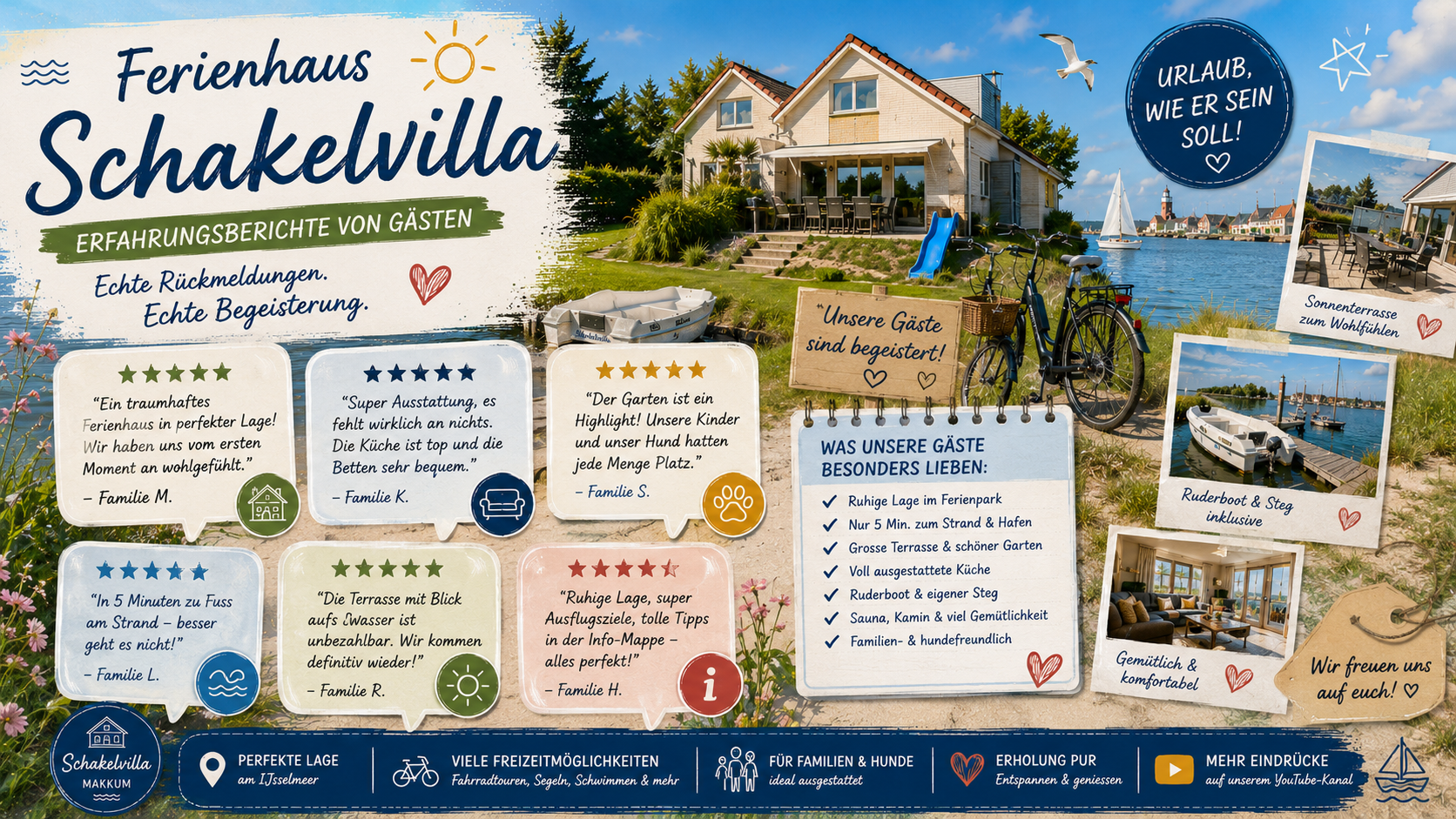 Ferienhaus Schakelvilla: Erfahrungsberichte von Gästen 4 Ferienhaus Schakelvilla: Erfahrungsberichte von Gästen