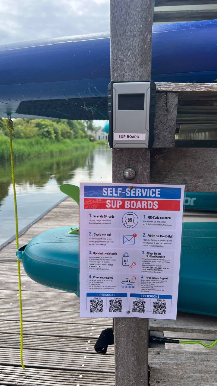 SUP-Boards Self-Service Makkum – Anleitung zur Selbstausleihe