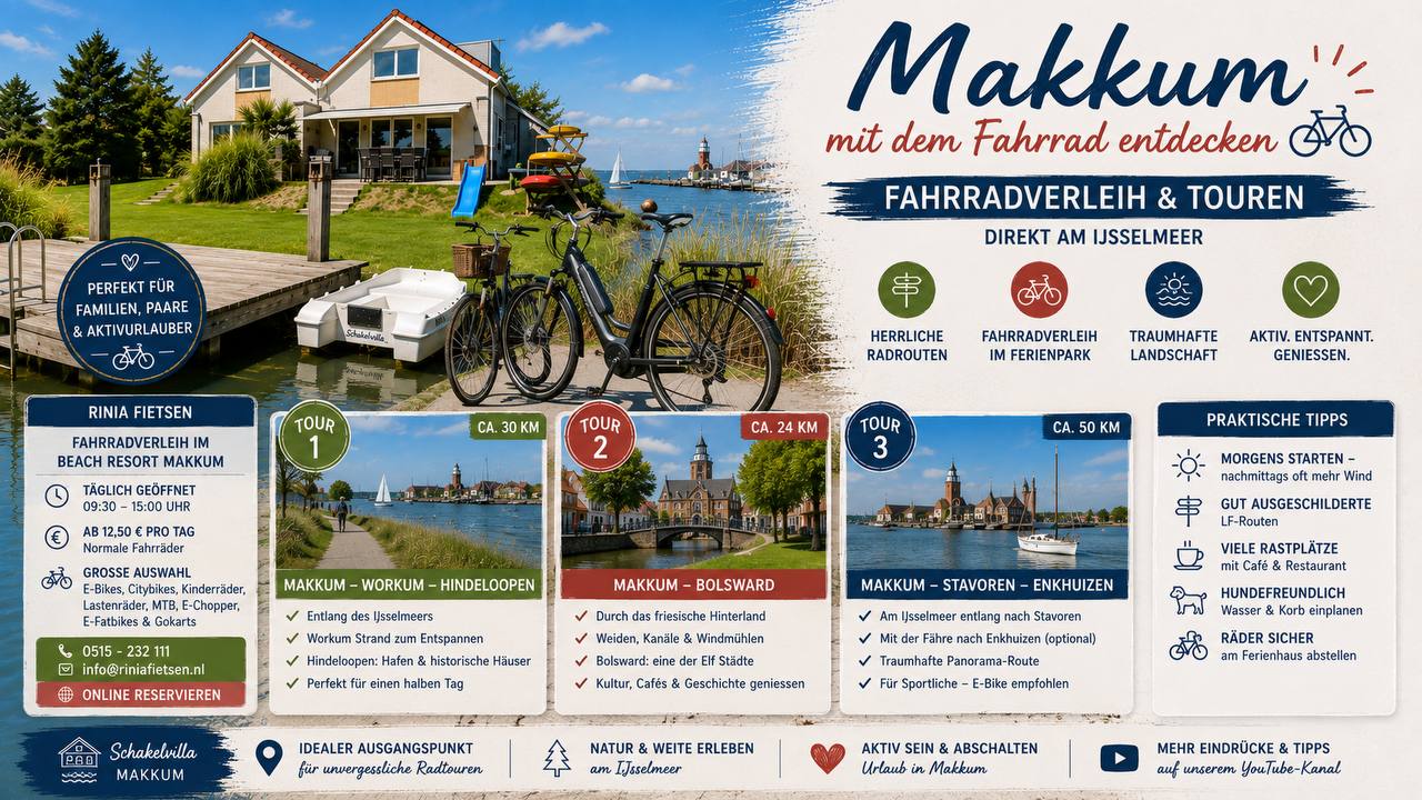 Makkum Fahrradverleih – Touren & Tipps für Radfahrer