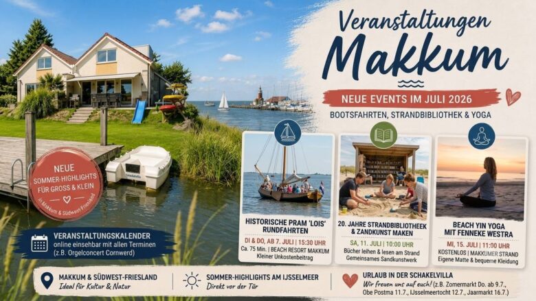 Veranstaltungen Makkum: Rondvaarten & Strandbibliothek – Sommerhighlights in Makkum 2 Veranstaltungen Makkum – Rondvaarten & Strandbibliothek – Sommerhighlights in Makkum