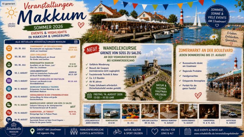 Veranstaltungen Makkum: Wandelexcursie & Zomermarkt – Sommer 2026 2
