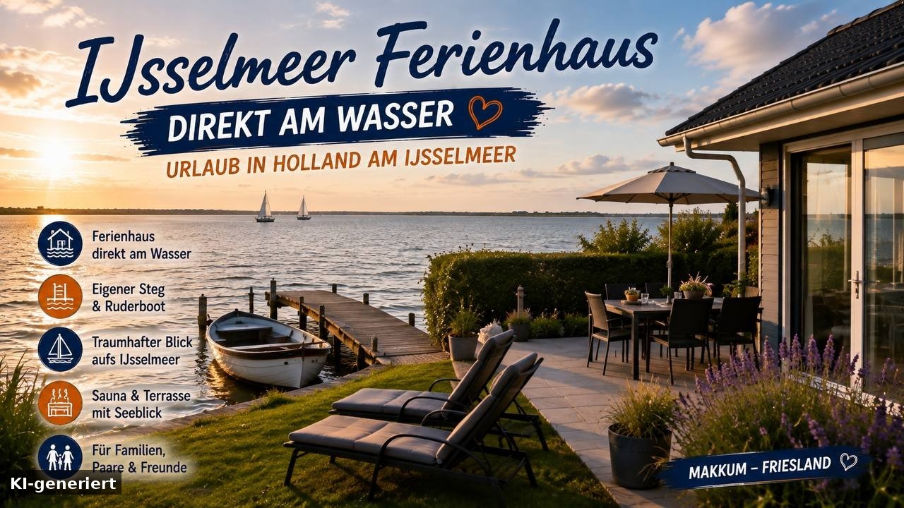 IJsselmeer Ferienhaus direkt am Wasser – Urlaub in Holland am IJsselmeer
