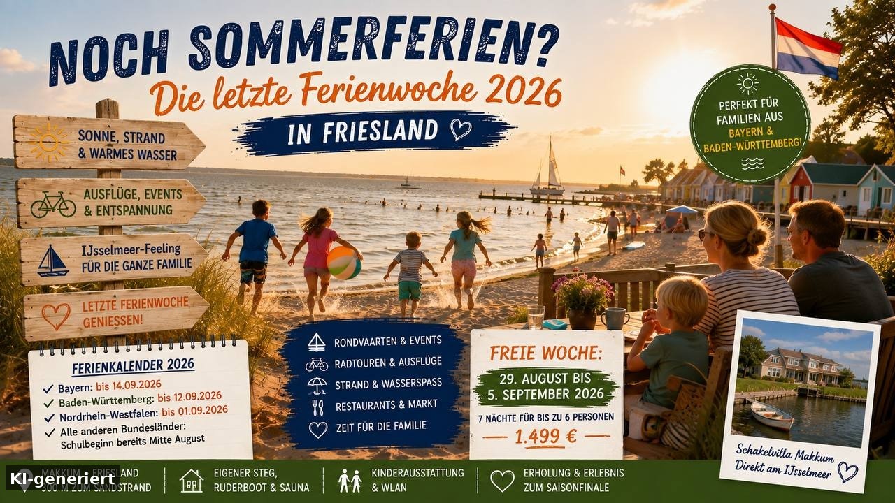 Noch Sommerferien? Die letzte Ferienwoche 2026 in Friesland