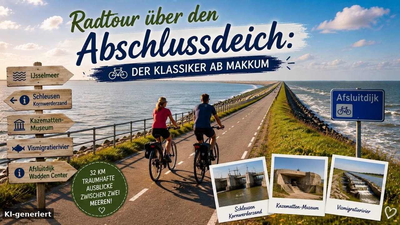 Radtour über den Abschlussdeich: Der Klassiker ab Makkum