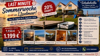 Ferienhaus Schakelvilla in Makkum – Super Last Minute vom 29.08. bis 05.09.2026