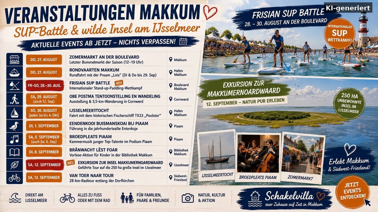 Veranstaltungen Makkum: SUP-Battle & wilde Insel am IJsselmeer