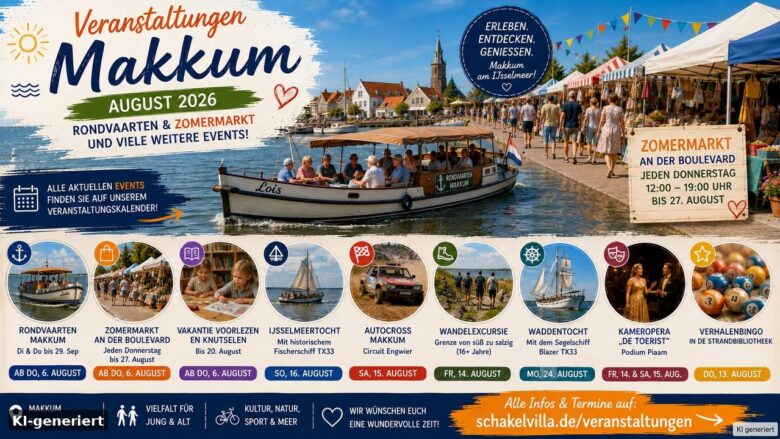 Veranstaltungen Makkum – Rondvaarten und Zomermarkt im August