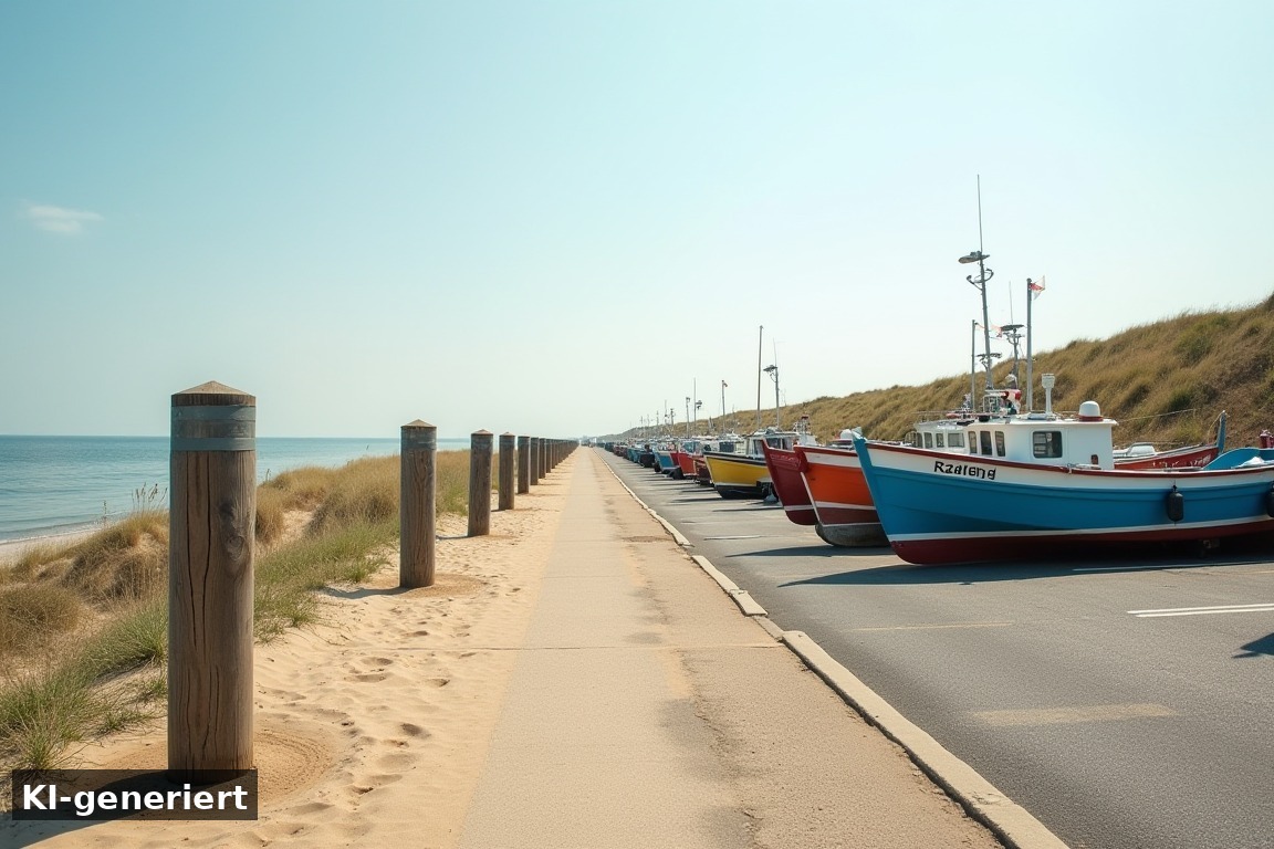 Parken – Den Oever – Fischerort am Deich (KI-generierte Darstellung)