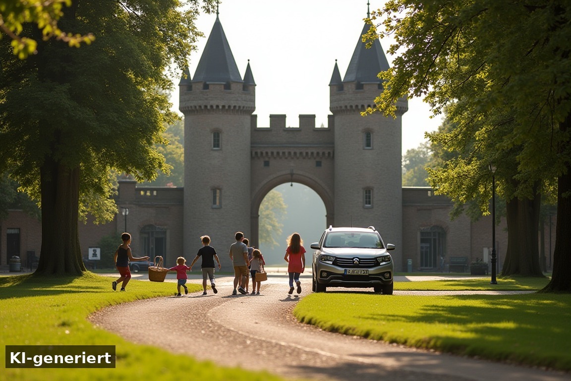 Parken – Kasteel Radboud Medemblik – Ausflugsziel mit Kindern (KI-generierte Darstellung)