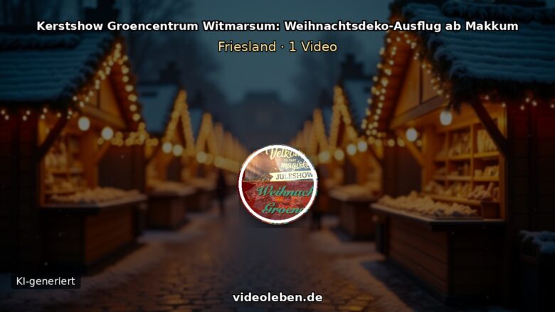 Kerstshow Groencentrum Witmarsum: Weihnachtsdeko-Ausflug ab Makkum (1 Video-Motive, KI-generierter Hintergrund)