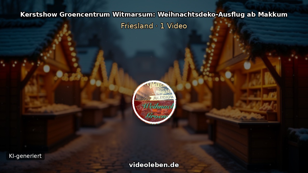 Kerstshow Groencentrum Witmarsum: Weihnachtsdeko-Ausflug ab Makkum