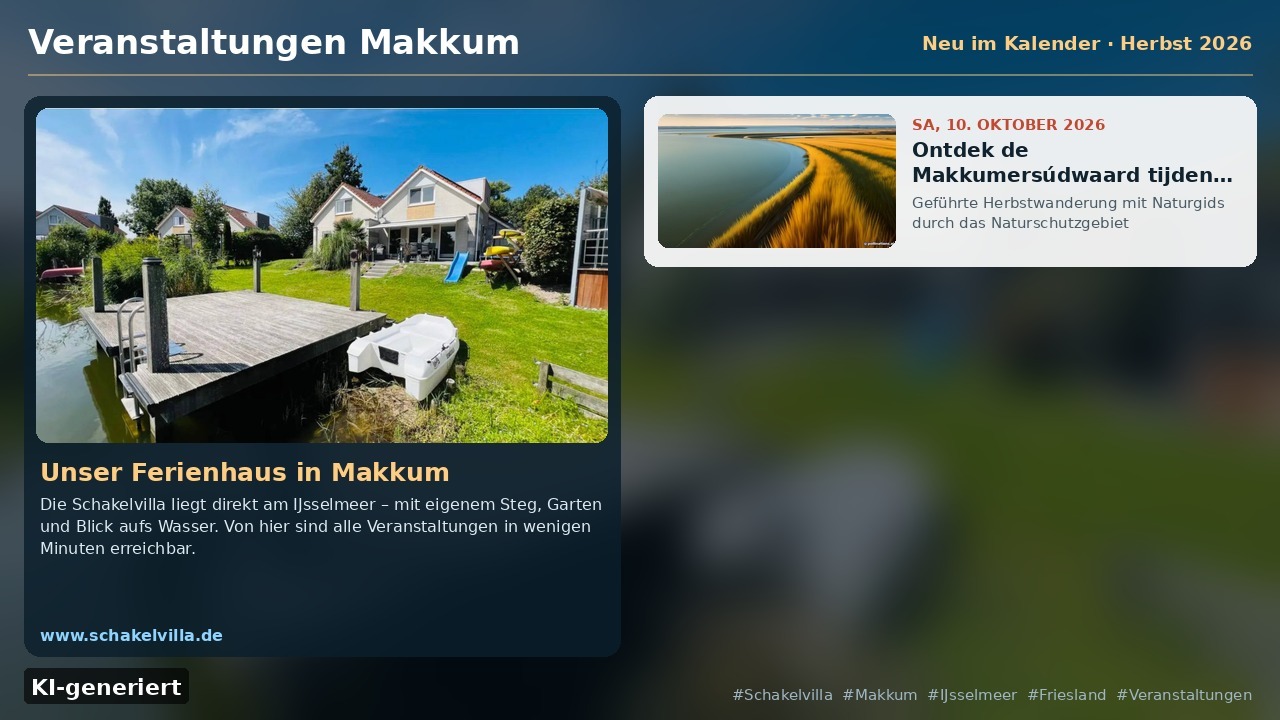Veranstaltungen Makkum: Herbstwanderung im Makkumersúdwaard