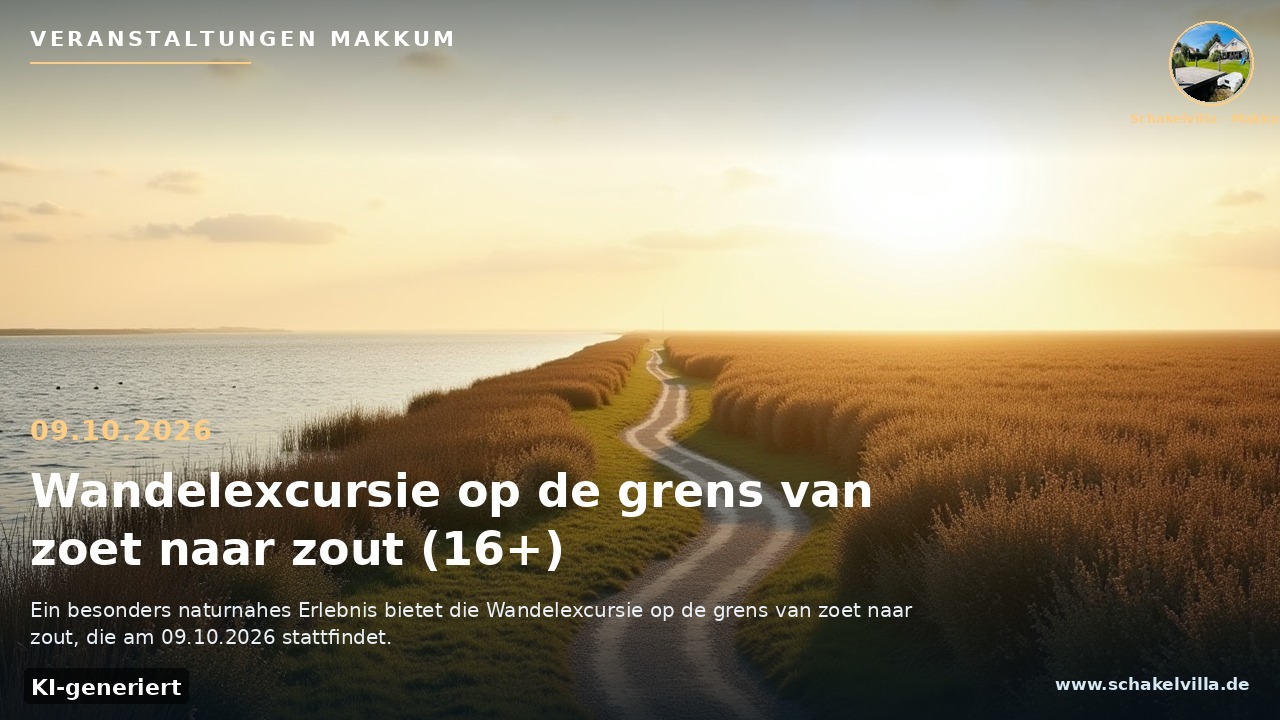 Veranstaltungen Makkum: Wandelexcursie op de grens van zoet naar zout