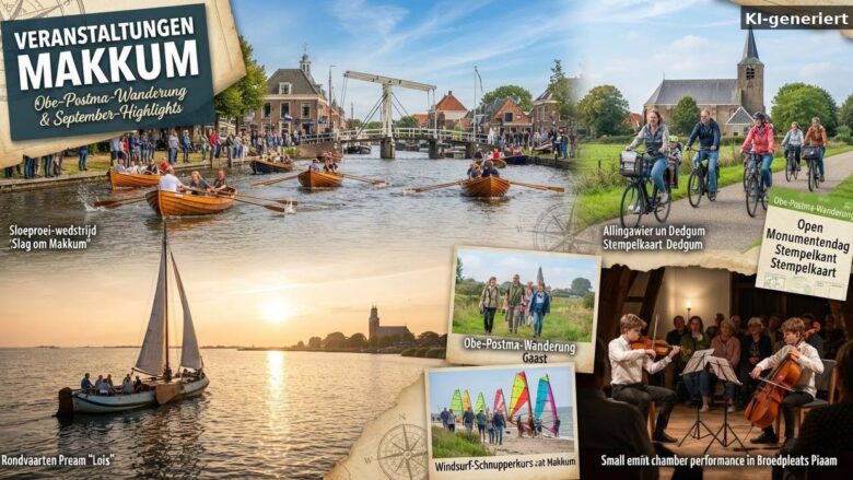 Veranstaltungen Makkum: Obe-Postma-Wanderung und September-Events am IJsselmeer
