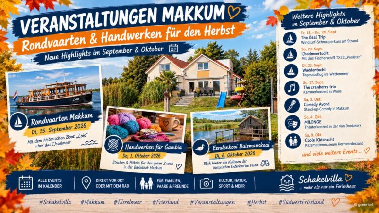 Veranstaltungen Makkum: Rondvaarten und Handwerk für den Herbst