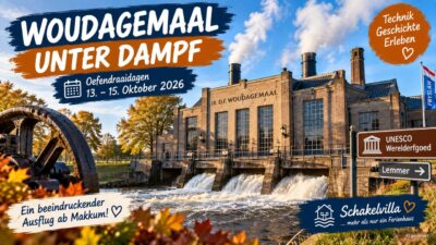 Woudagemaal unter Dampf – Oefendraaidagen 13.–15. Oktober 2026 in Lemmer (KI-generiert)