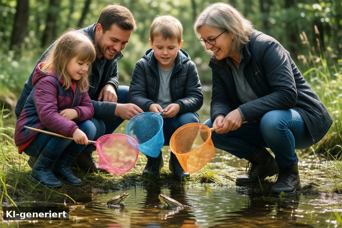 Was man mit Kindern machen kann – Nationalpark De Alde Feanen – Natur pur in Friesland (KI-generierte Darstellung)