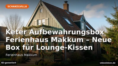 Keter Aufbewahrungsbox fuer die Lounge-Kissen im Ferienhaus Makkum am IJsselmeer