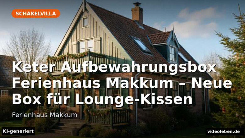 Keter Aufbewahrungsbox fuer die Lounge-Kissen im Ferienhaus Makkum am IJsselmeer