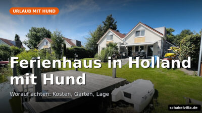 Ferienhaus in Holland mit Hund: Ferienhaus Schakelvilla in Makkum am IJsselmeer mit Steg, Ruderboot und Garten
