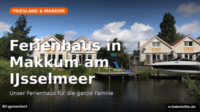 Ferienhaus Schakelvilla in Makkum am IJsselmeer mit Steg und Boot