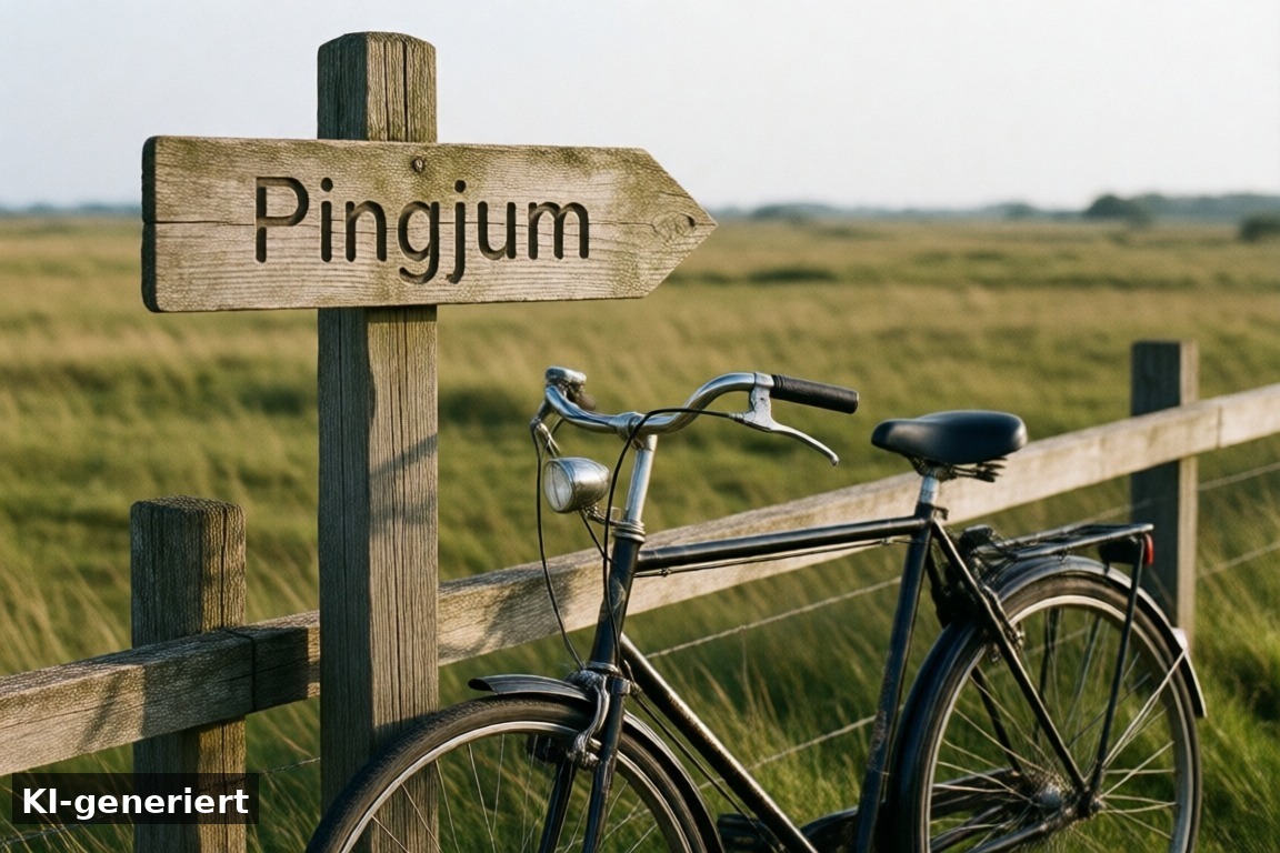 Anfahrt ab Makkum – Pingjum – Ein historischer Zwischenstopp in Friesland (KI-generierte Darstellung)