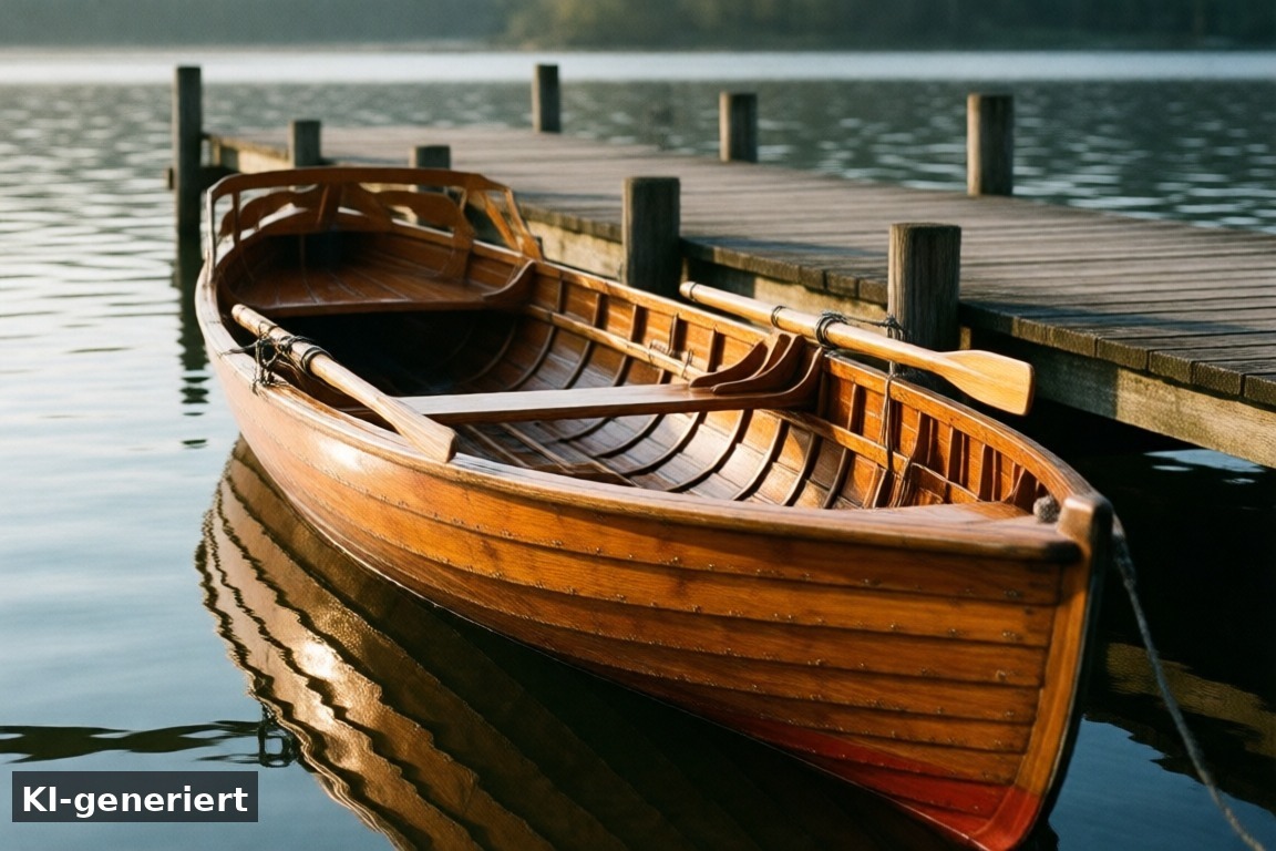 Das Ruderboot wartet auf euch – Sommerputz am Steg (KI-generierte Darstellung)