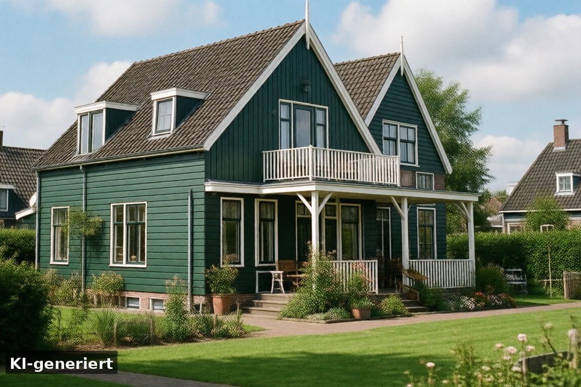 Bildergalerien und mehr – Inspiration für euren nächsten Urlaub – Sehnsucht nach Urlaub Makkum – Ferienhaus am IJsselmeer (KI-generierte Darstellung)