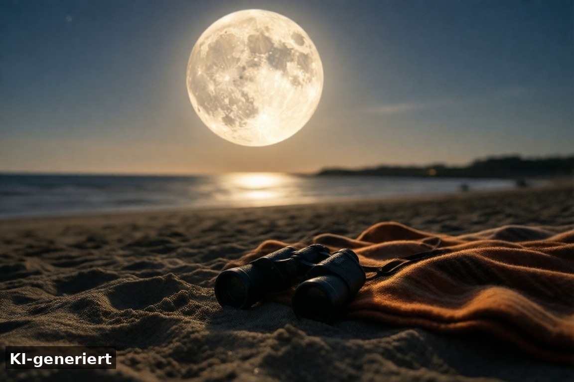 Tipps für die beste Vollmondnacht am IJsselmeer – Vollmond am IJsselmeer – Riesiges Naturschauspiel über Makkum (KI-generierte Darstellung)