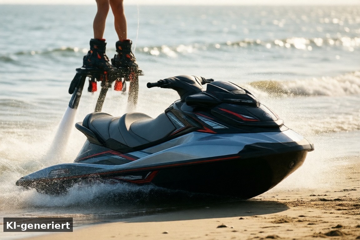Tipps für euren Wassersport-Tag in Makkum – Flyboard und Water Bikes in Makkum – Trendsport am IJsselmeer (KI-generierte Darstellung)